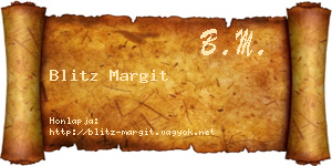 Blitz Margit névjegykártya